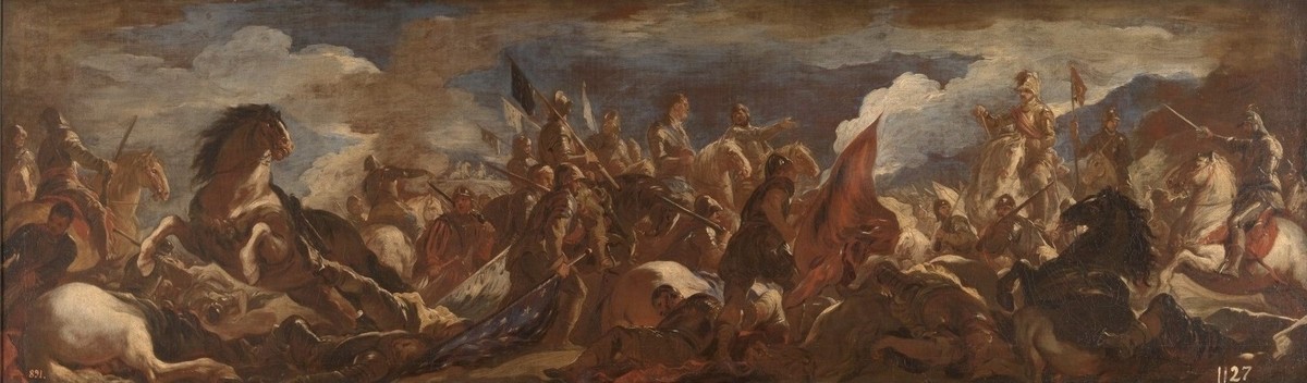 Rendición del ejército francés en San Quintín. Luca Giordano. Museo del Prado.