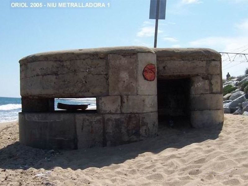 Nido de ametralladora 1 de la playa de Mataró