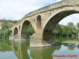 Puente fortificado sobre el río Arga